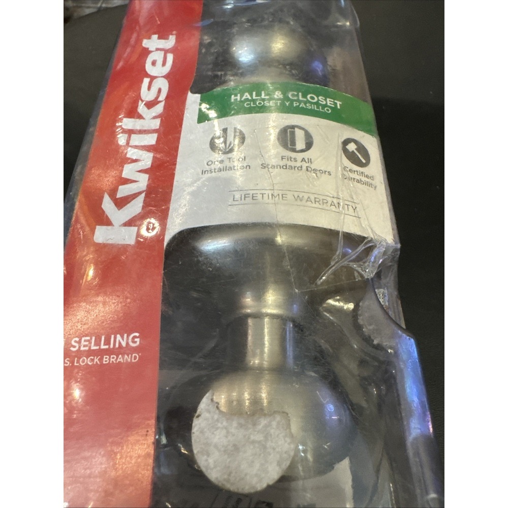 Kwikset Satin Nickel Hall/Closet Passage Door Knob 200cv 15 Cp V1
